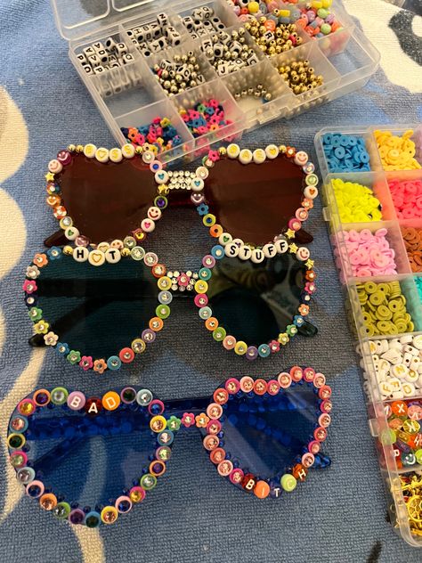 Summer Bucket Lists, Summer Diy, Summer Crafts, Beaded Sunglasses, Fun Sleepover Ideas, Summer Fun List, Diy Crafts To Do, Craft Night, Summer Bucket