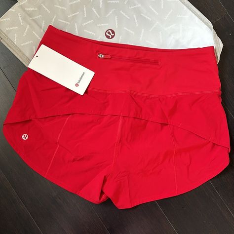 Lululemon Speed Up Hr Shorts 2.5” New With Tags Color Dark Red (Dkrd) Size 8 Guaranteed Authentic 5 Star Top Rated Seller Next Day Shipping F225 Lululemon Red Shorts, Red Lululemon Shorts Outfit, Red Lulu Shorts, Red Lululemon Shorts, Lululemon Shorts Outfit, Cute Running Outfit, Camp Dress, Lulu Shorts, Lululemon Outfits