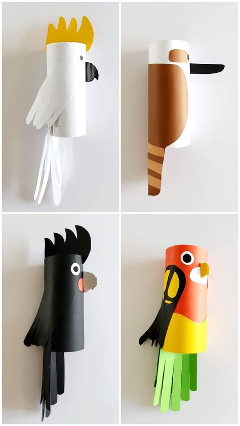 Australian Bird Craft Inspired By "Busy Beaks" - A Few Small Adventures Diy Nautical, Bird Craft, Crafts Easter, Toilet Paper Roll Crafts, Paper Birds, Paper Roll Crafts, Bird Crafts, Card Crafts, Australian Birds