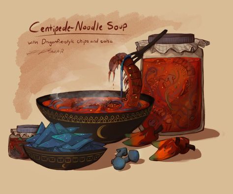 Fantasy Food, Dnd Dragons, Food Illustration Art, Food Fantasy, Ark Survival Evolved, Fantasy Props, My Fantasy World, Chips And Salsa, Food Concept