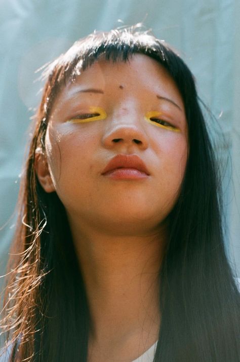 Tin Gao | Vogue Anti Agency Models, Tin Gao, Unusual Faces, Head Reference, Ugly Fashion, Unusual Beauty, People Inspiration, Wide Set Eyes, Character Faces