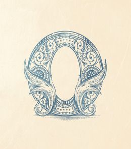 O by JC Desevre #initial #lettering #typography Drop Caps Typography, Letter O Typography, Baroque Lettering, Numbers Typography, Decorated Letters, Drop Cap, Beautiful Lettering, Illuminated Letters, Types Of Lettering