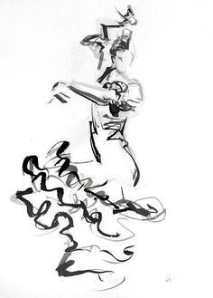 Flamenco Drawing, Spanish Dancer, Dance Paintings, Spanish Art, Flamenco Dancers, Argentine Tango, Art Corner, Indian Paintings, Sketch Inspiration