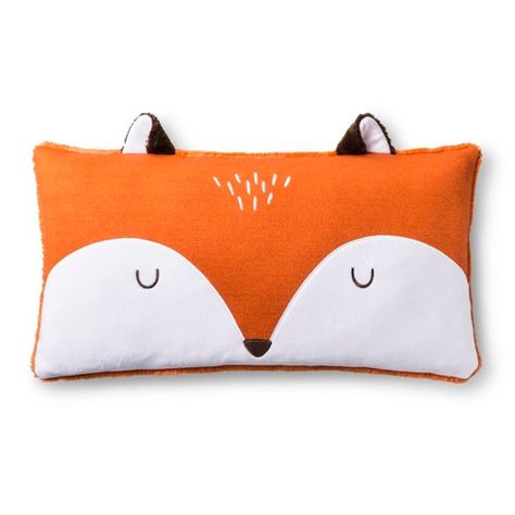 Your child will have a friend to come home to every day with the Square Fox Pillow from the Pillowfort Marvelous Manor collection. This kids' fox pillow has a square shape in orange with a face on half the pillow with whiskers and closed eyes. Perfect for a girl's or boy's room with an outdoors theme, this fox pillow will pop on the bed. Fox Bedroom, Fox Cushion, Fox Pillow, Creative Pillows, Animal Cushions, Fox Decor, Pillow Fort, Mr Fox, Round Pillow