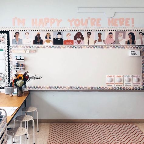 Photography Teacher Classroom, Classroom Collage Wall, Elemtary Classroom, Career Classroom Decor, High School Ela Classroom Decor, Aesthetic Teacher Classroom, Classroom Decor Aesthetic, Classroom Gallery Wall, School Aesthetic Classroom