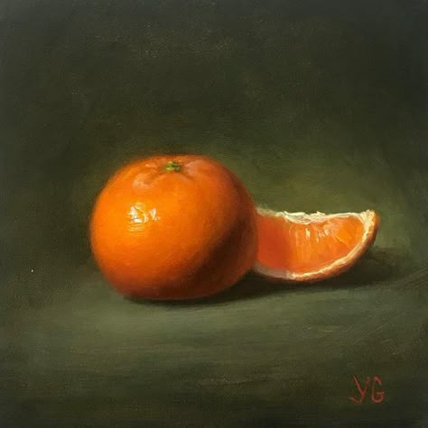 Oil Painting Fruit, Iraqi Art, Painting Fruit, Oil Painting For Beginners, French Bulldog Art, A Clockwork Orange, Oil Painting Inspiration, Orange Painting, Orange Slice