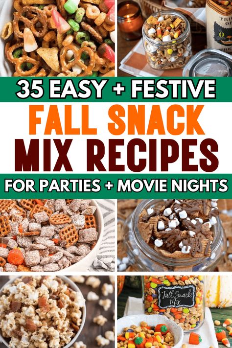 Bake Sale Snack Mixes, Chex Mix Recipes Thanksgiving, Fall Chex Mix Recipes Pumpkin Spice, Snack Mix For A Crowd Easy Recipes, Chex Mix Thanksgiving Recipes, Autumn Snack Mix Recipe, Autumn Trail Mix Ideas, Fall Trail Mix Bar, Thanksgiving Trail Mix For Kids