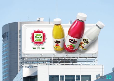 Elevating Advertising: Brandspace3D's Innovation in 3D Billboard Design Billboard Design, 3d Billboard Design, 3d Billboard, Juice Ad, Truck Graphics, Floor Graphics, Juice Branding, Billboard Advertising, Street Marketing