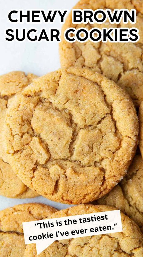 Essen, Soft Chewy Sugar Cookie Recipe, Amish Brown Sugar Cookies, Recipe For Cookies Easy, Best Soft Christmas Cookies, Easy Cheap Cookies Recipes, Low Butter Cookies, Flat Cookies Recipe, Soft Cake Cookies