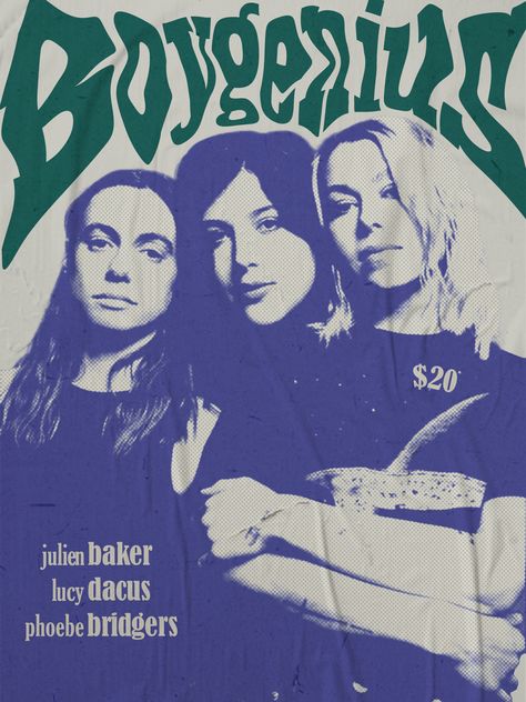 Music Posters Phoebe Bridgers, Poster Prints Boygenius, Cool About It Boygenius Poster, Poster Prints Phoebe Bridgers, Boygenius Poster Print, Phoebe Bridgers Wall Prints, Boygenius Wall Art, Boygenius Poster Vintage, Phoebe Bridgers Poster Print