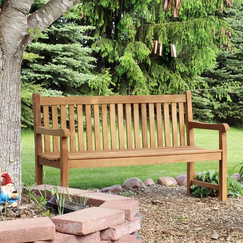 Garden Bench Seating, Teak Garden Bench, Outdoor Garden Bench, Patio Benches, Wooden Garden Benches, Mission Style, Teak Outdoor, Wooden Garden, Garden Bench