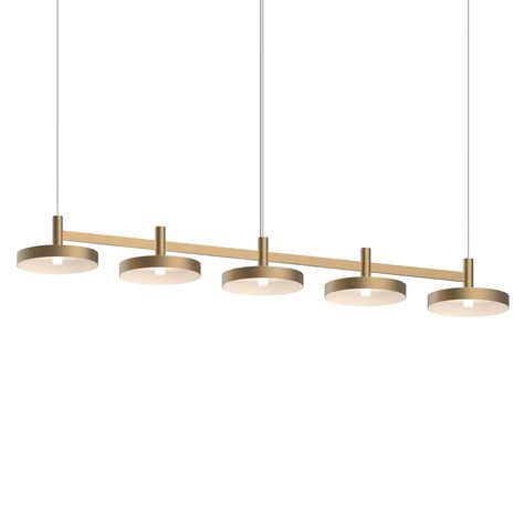 Sonneman Systema Staccato 5 - Light LED Pendant | Perigold Kitchen Island Pendant, Linear Pendant Light, Light Kitchen Island, Geometric Elements, Linear Suspension, Multi Light Pendant, Light Kitchen, Island Pendants, Kitchen Island Pendants