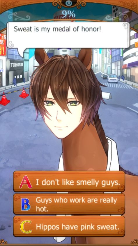 Will You Be My Owner Horse Anime, Anime Horse Boyfriend Game, Horse Boyfriend, My Horse Prince, Horse Games, Goofy Drawing, My Horse, Goofy Pictures, Psychological Horror