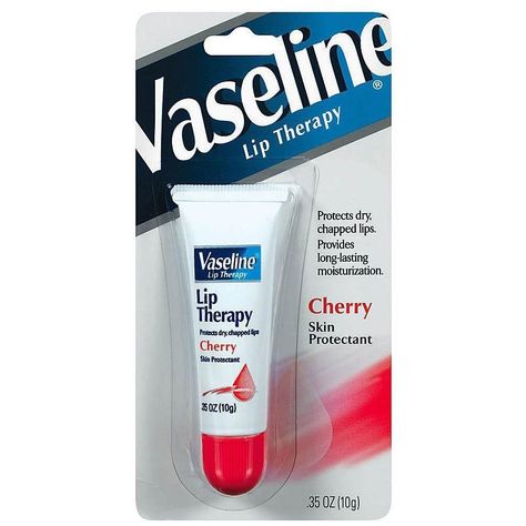 Vaseline Lip Therapy Petroleum Jelly Cherry Flavor 0.35 oz Cherry Vaseline, Feel Healthy, Vaseline Lip Therapy, Vaseline Lip, Lip Therapy, Cracked Skin, Beauty Tips For Skin, Chapped Lips, Prevent Wrinkles