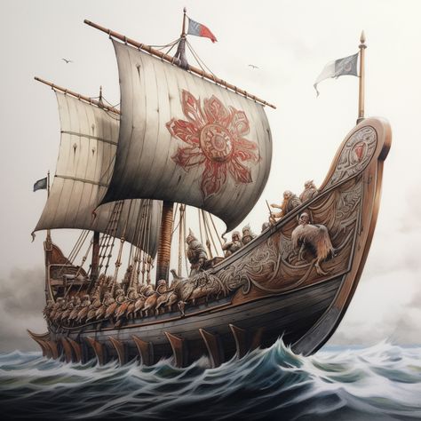 Ship Concept Art, Medieval Ships, Viking Ships, Viking Battle, Viking Ship, Vikings, Concept Art, Ships, Vehicles