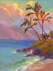 Hawaii Painting, Hawaii Art, Pretty Landscapes, Surf Art, Owl Art, Beach Painting, Painting Art Projects, Pastel Art, Artist Websites