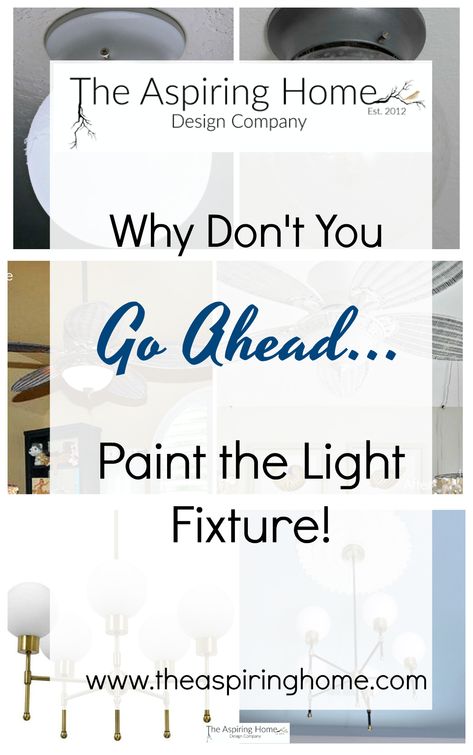 Go Ahead, Paint the Light Fixture! | The Aspiring Home How To Paint Light Fixtures, Spray Paint Light Fixture, Spray Painted Chandelier, Spray Painting Light Fixtures, Backyard Painting, Light Fixture Makeover, Painting Light Fixtures, Metallic Gold Spray Paint, Chandelier Makeover