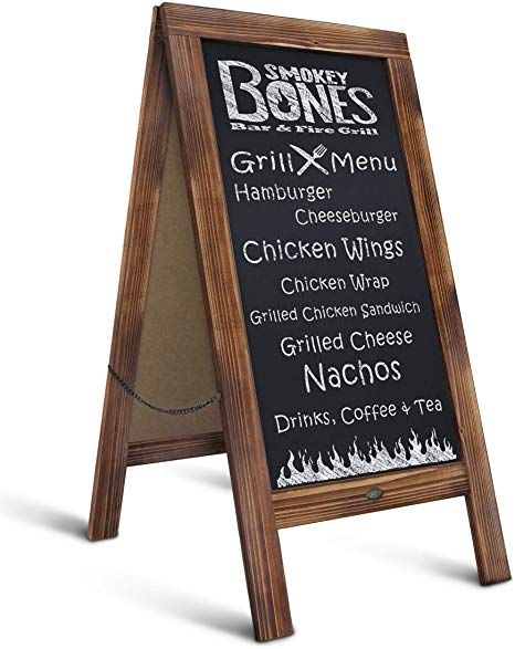 Sidewalk Chalkboard Sign, Chalkboard Menu Board, Chalkboard Restaurant, Restaurant Display, Sandwich Board Signs, Chalkboard Stand, Chalkboard Easel, Business Card Displays, Sidewalk Sign