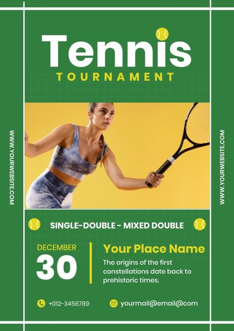 Simple Tennis Club Tournament Poster Tennis Tournament Poster, Table Tennis Tournament, Tournament Poster, Miami Open, Tennis Tournament, Tennis Club, Tennis Clubs, Brand Kit, Home Poster