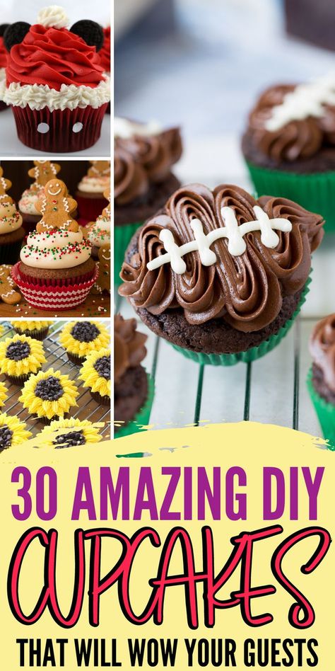 Easy cupcake recipes. Simple recipes for cupcakes. Best cupcakes to make all year long. Guy Cupcakes Ideas, 21st Cupcake Ideas For Guys, Labor Day Cupcakes Ideas, Boy Birthday Cupcake Ideas, Cupcake Simple Design, Simple Decorated Cupcakes, Cupcake Arrangement Ideas, Male Cupcakes Ideas, Decorate Cupcakes Easy