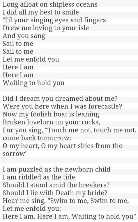 Tim buckley - song to the siren. Best cover version is by the czars ( john grant) Tim Buckley, Writing Outline, Sea Shanties, Dream About Me, Commonplace Book, Jeff Buckley, The Siren, Band Pictures, Sea Witch