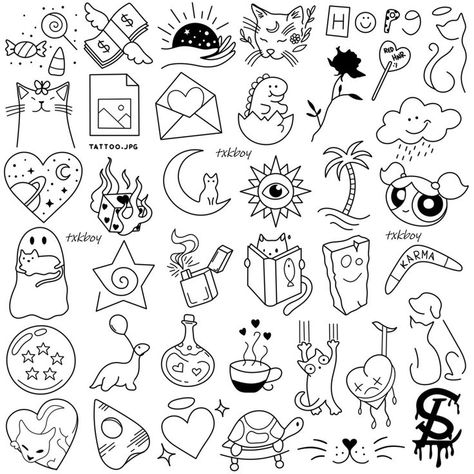 Esoteric Doodles, Minimalist Drawing Ideas, Diy Tatoos, Leg Drawings, Cute Mini Drawings, Tattoo Chart, Simple Hand Tattoos, Ignorant Style Tattoo, Black Line Tattoo Tattoo Ideas Mini, Cute Doodle Tattoos, Tiny Tattoos Aesthetic, Esoteric Doodles, Cool Line Tattoos, Tattoo Small Unique, Diy Tatoos, Flashes Tattoo, Mini Tattoo Ideas