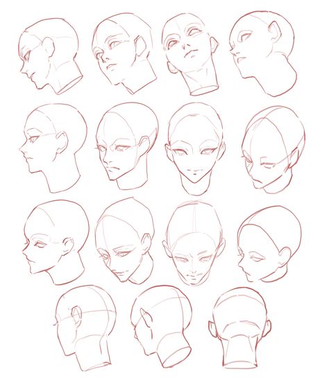 Perspective Head, Side Face Drawing, Head Studies, Face Angles, Profile Drawing, 얼굴 드로잉, Body Drawing Tutorial, Face Drawing Reference, 얼굴 그리기