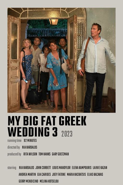 My Big Fat Greek Wedding 2, My Big Fat Greek Wedding Aesthetic, Movie Notebook, My Big Fat Greek Wedding, Nia Vardalos, Film Club, Song Posters, Joey Fatone, Movie Edits