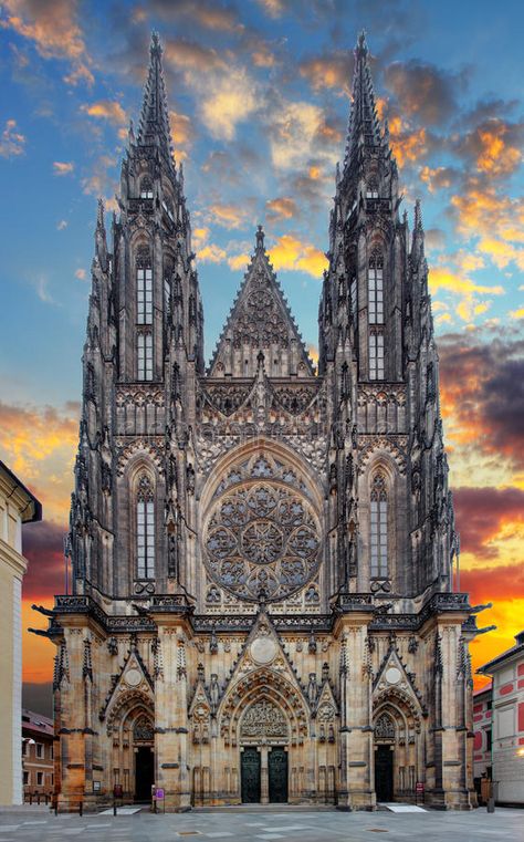 Cathedral Architecture, Prague Photography, Prague Winter, Old Cathedral, St Vitus Cathedral, Prague Photos, St Vitus, Romanesque Architecture, Gothic Cathedrals