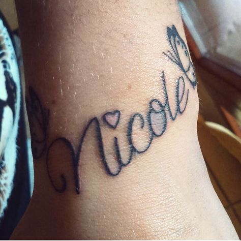 Nicole Tattoo Name, Nicole Tattoo, Best Tattoo Ideas For Men, Stencils Art, Private Tattoos, Name Drawings, Web Tattoo, Tattoo Name, Name Tattoos