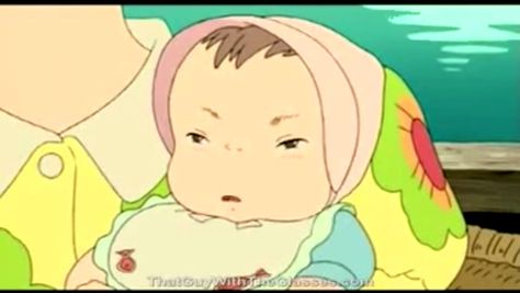 Angry baby Ghibli Baby, Mermaid Found, Angry Baby, Studio Ghibli Art, Ghibli Art, Second Child, Miyazaki, Magic Kingdom, Studio Ghibli