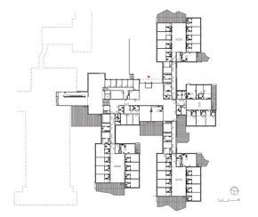 Eik Nursing Home, Tønsberg, Norway - Longva Arkitekter Edge Of The Forest, Wellness Resort, Architectural Floor Plans, Elderly Home, The Residents, Diagram Design, Home Safes, Home Building Design, Nursing Home