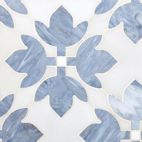 Inspiration Catalogs - Floor & Decor Summer Catalog 2022 - Viviano | Penelope Waterjet Mosaic Tile, 10 x 15, Blue, Marble, 3/8 inch Thick - Floor & Decor Blue Tile, Marble Mosaic Tiles, Tile Designs, Marble Mosaic, Marble Colors, Organic Design, Blue Marble, Water Jet, Mosaic Designs