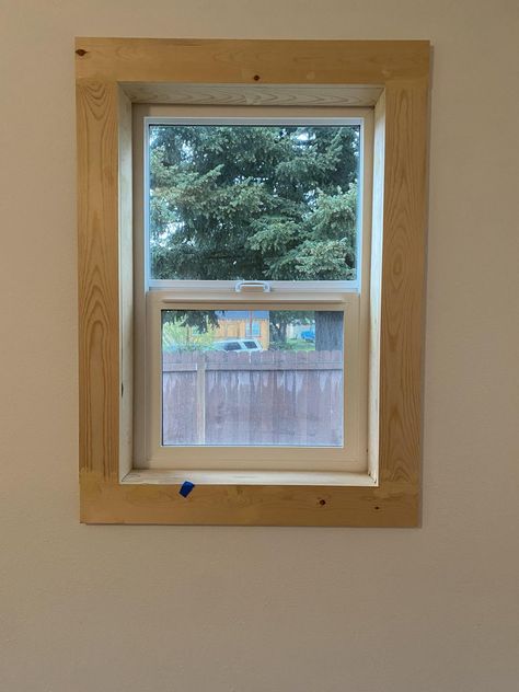 Wooden Window Trim, Wood Window Trim, Farmhouse Window Trim, Wooden Windows, Wood Windows, Window Trim, Home Remodeling, Farmhouse, Paint Colors