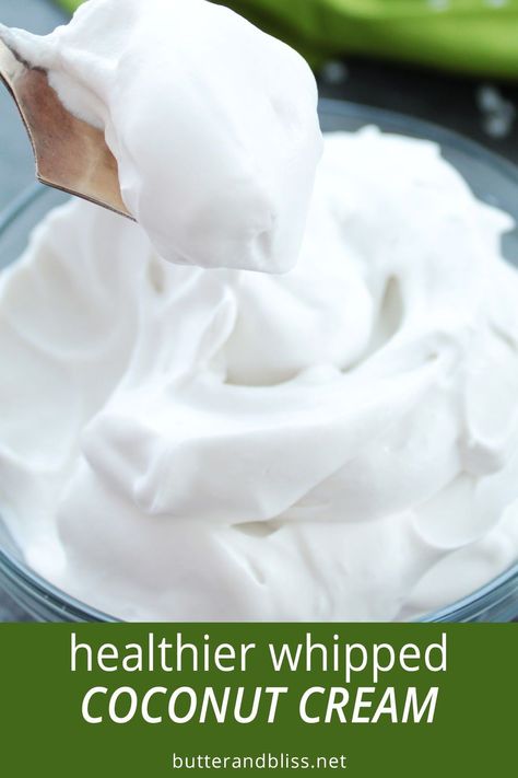 Organic Whipped Cream, Dairy Free Cool Whip Recipe, Coconut Cream Whipped Topping, Cocowhip Recipe, Smoothie Sorbet, Coconut Whip Cream, Whipped Topping Recipe, Dairy Free Whipped Topping, Coconut Whipped Cream Recipe