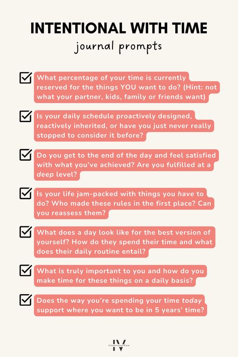 To better understand your own relationship with time, allow yourself a few quiet moments to honestly answer these self-reflective journal prompts. Read the blog for more on how to be intentional with time. 💚 How To Be Understanding, How To Be More Intentional, How To Be Quiet, Reading Journal Prompts, Reflective Prompts, Be More Intentional, Being Intentional, Journaling Tips, Reflective Journal