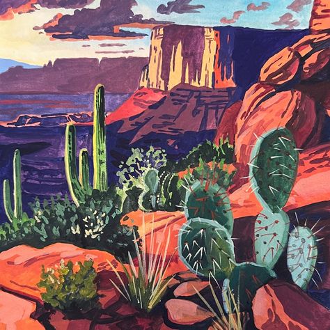 * SOLD * I love painting green cactus next to red rock! Daily Painting Just posted in my online store (KateBirchArt.com) Link in bio! Gouache on paper Paper size 6x6 inches with small white border $125 #gouachepainting #stilllifepainting #artistsoninstagram #painteveryday #colorfulart #gouache #dailypainting #dailyart #utahartist #makearteveryday #gouacheartist #art #painting #illustration #illustrationartist #artofinstagram Cactus Gouache, Painting Green, Wreck This Journal, Gouache Art, Green Cactus, Southwest Art, Daily Painting, Take A Hike, Illustration Artists