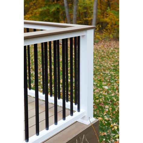 Composite Gate Ideas, Drink Rail, Deck Inspiration, Deck Railing Systems, Composite Deck Railing, Front Porch Railings, Patio Railing, Deck Railing Design, Railings Outdoor