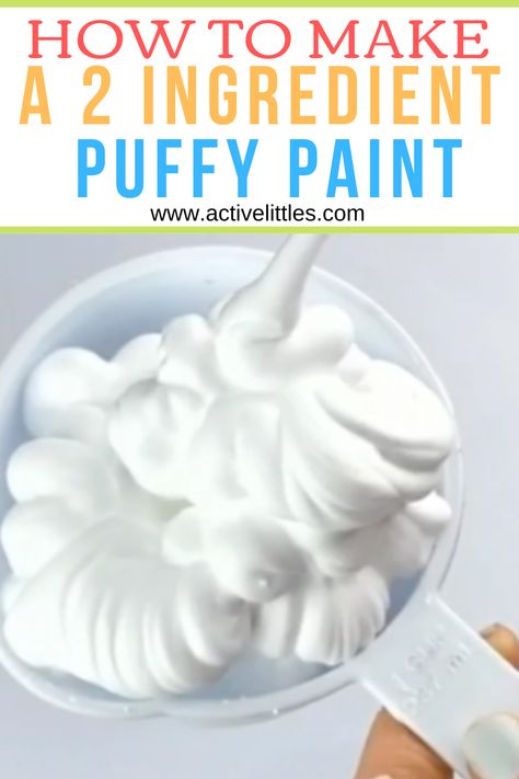 Young Leo Dicaprio, Make Puffy Paint, Puffy Paint Recipe, Homemade Finger Paint, Diy Puffs, Homemade Puffy Paint, Diy Puffy Paint, Kids Activities At Home, Paint Recipe