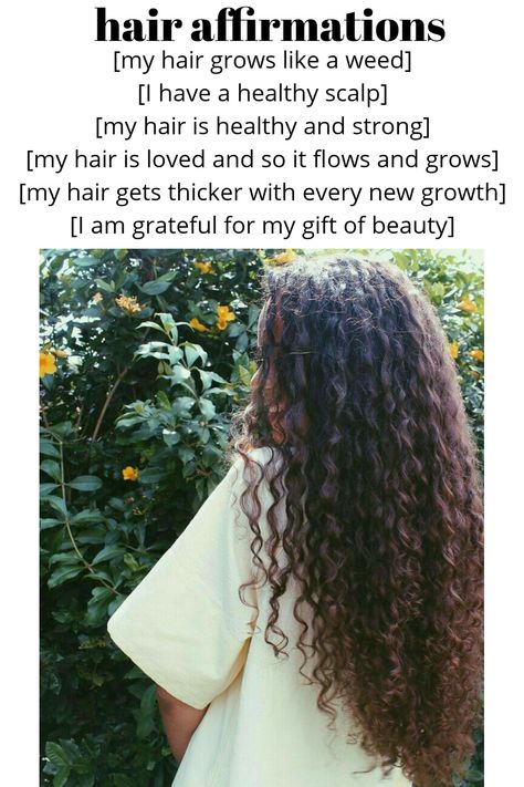 Hair Affirmations, Beauty Spells, Healthy Natural Hair Growth, Natural Hair Growth Tips, Energy Healing Spirituality, Spiritual Manifestation, How To Get Thick, Hair Growth Tips, Positive Self Affirmations