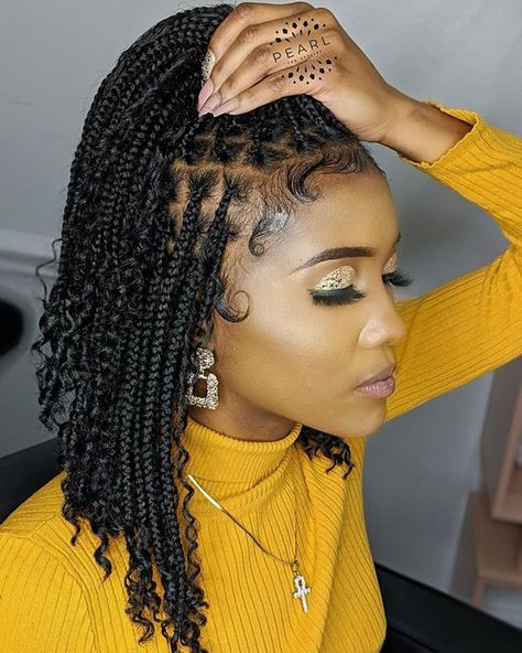 20 Stunning Summer Protective Styles for Black Women - Coils and Glory 4c Styles, Vacation Braids, Simple Braids, Boho Braided Hairstyles, Vacation Hair, Cabello Afro Natural, Bob Braids Hairstyles, Hair Tricks, Short Box Braids Hairstyles