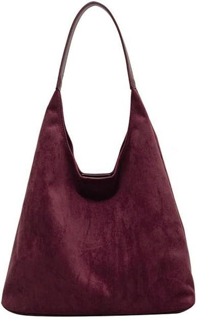 Amazon.com: VFUX Suede Bag Suede Tote Bags for Women Work Bags, Slouchy Bag Hobo Handbag, Office Fall Suede Purse Shoulder Bag (Burgundy) : Clothing, Shoes & Jewelry Womens Work Bag, 31 Bag, Slouchy Hobo Bag, Suede Tote Bag, Slouchy Bag, Retro Purse, Suede Purse, Suede Bag, Suede Tote