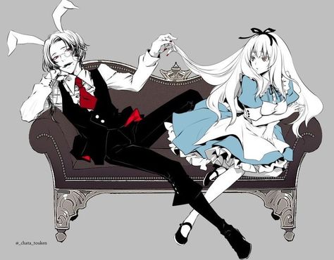 Alice In Wonderland Anime, Alice In Wonderland Fanart, Wonderland Characters, Alice Liddell, Adventures In Wonderland, 영감을 주는 캐릭터, Art Plastique, Cute Anime Couples, Anime Love