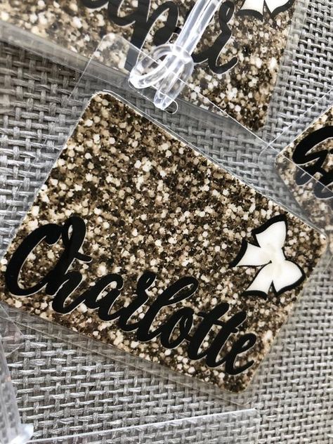 Cheer Competition Gifts, Softball Bag Tags, Cheer Squad Gifts, Cheerleading Bags, Softball Bags, Personalized Bag Tags, Dance Team Gifts, Cheer Team Gifts, Cheer Bag