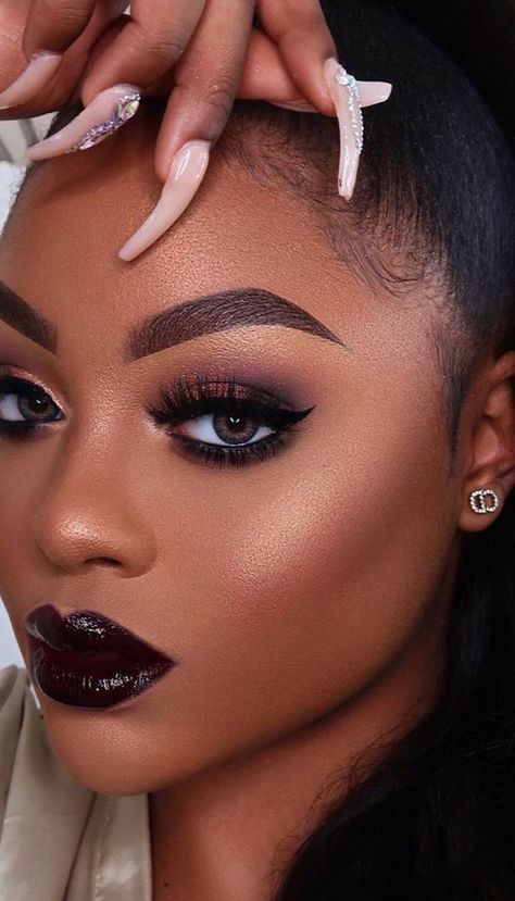 Makeup Ideas Natural Brown, Black Women Empowerment, Old Hollywood Makeup, Light The World, Black Makeup Artist, Evening Eye Makeup, Dewy Makeup Look, Worthy Of Love, Hollywood Makeup