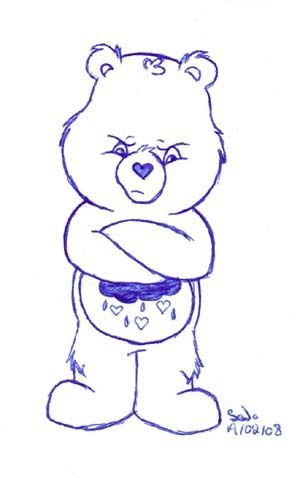 Care Bear Tattoos, Bear Sketch, Word Drawings, Cherub Tattoo, Grumpy Bear, History Tattoos, Doodle Paint, Saved Tattoo, Bear Images