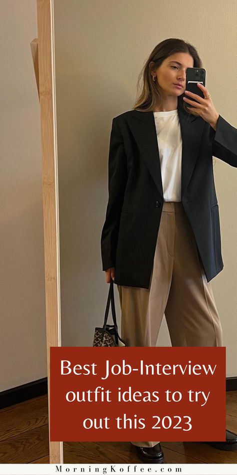 Cool Office Outfits Women Summer, Woman's Interview Outfit, Professional Cool Outfits Women, Interview Shirts Women, Interview Wear For Women, Interview Clothing Women, Outfit Idea For Interview, Casual Outfit For Interview For Women, Smart Casual Women Interview