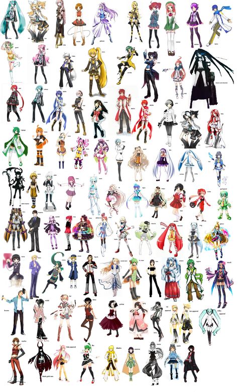 All different types of Vocaloids Different Types Of Miku, Fanloid Characters, Vocaloid Characters Names, Vocaloid Characters List, All Vocaloid Characters, All Vocaloid Characters Name, All Vocaloid Characters List, Vocaloid Oc, Vocaloid Recommendations