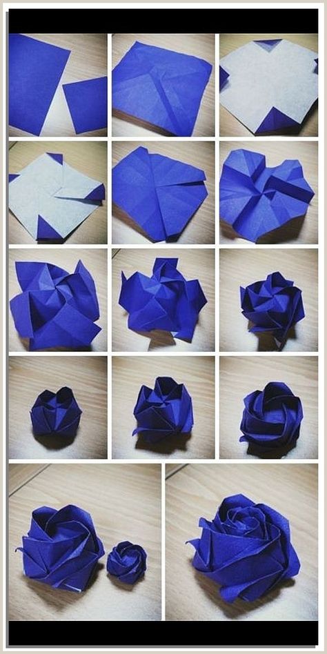 Get creative with origami and make your own designs with our beginner-friendly tutorials. Easy Origami Flower, Origami Flowers Tutorial, Creative Origami, Kraf Kertas, Cute Origami, Origami Rose, Origami Patterns, Instruções Origami, Origami Paper Art