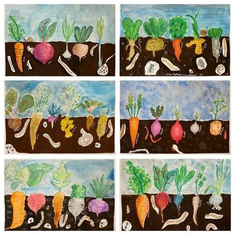 Vegetable Crafts, Classe D'art, Fall Art Projects, Jr Art, Judaica Art, Elementary Art Projects, Mom Art, Expressive Art, Art Activities For Kids